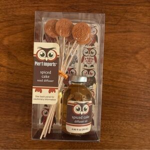 Pier 1 -Spiced Cake Reed Diffuser Fragranced Liquid - 0.95 FL OZ NIP